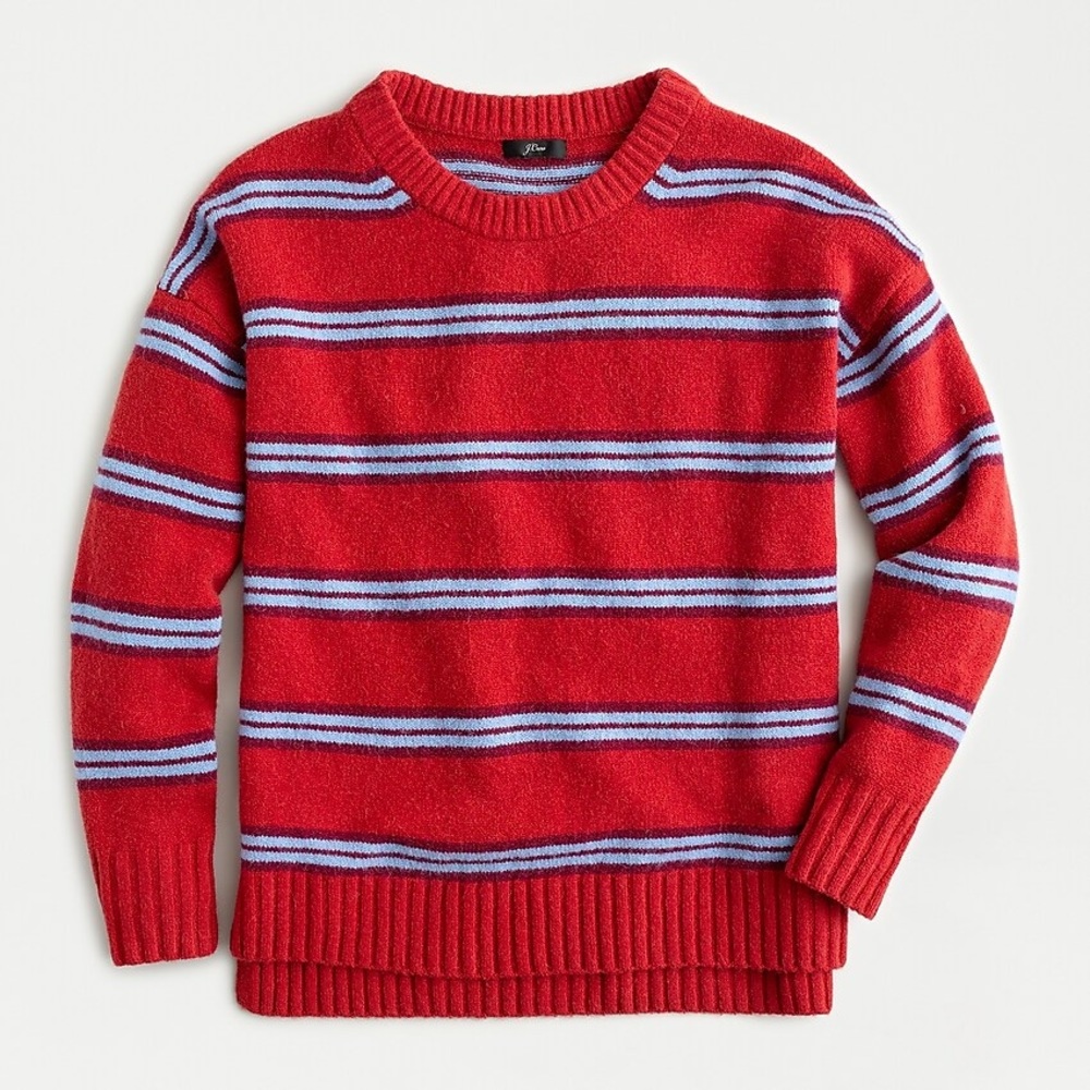 J.Crew Oversized Striped Crewneck Sweater